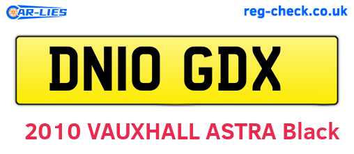 DN10GDX are the vehicle registration plates.