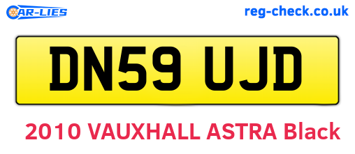 DN59UJD are the vehicle registration plates.