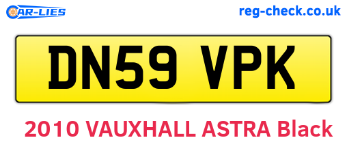 DN59VPK are the vehicle registration plates.