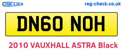 DN60NOH are the vehicle registration plates.