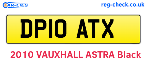 DP10ATX are the vehicle registration plates.