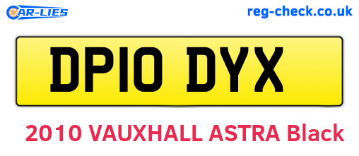 DP10DYX are the vehicle registration plates.