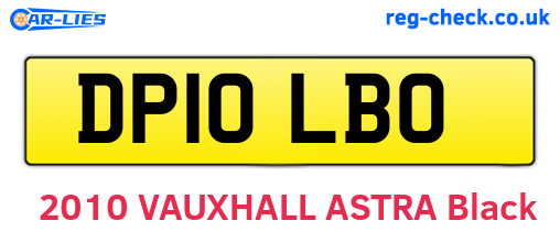 DP10LBO are the vehicle registration plates.