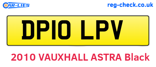 DP10LPV are the vehicle registration plates.