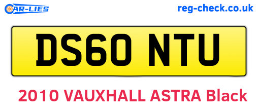 DS60NTU are the vehicle registration plates.