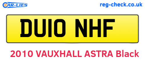DU10NHF are the vehicle registration plates.