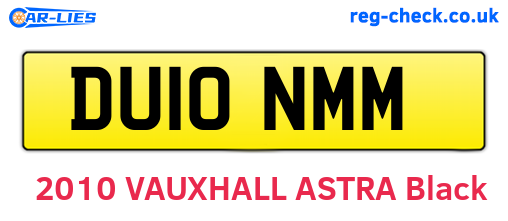 DU10NMM are the vehicle registration plates.