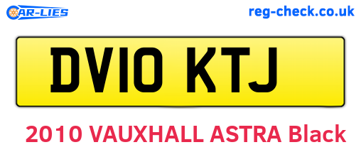 DV10KTJ are the vehicle registration plates.