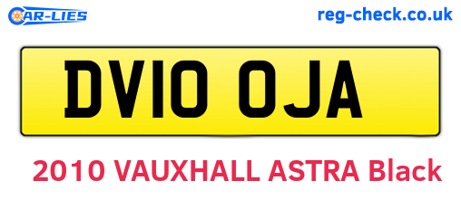 DV10OJA are the vehicle registration plates.