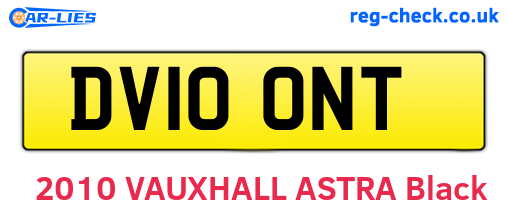 DV10ONT are the vehicle registration plates.