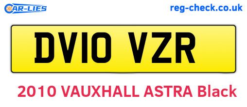 DV10VZR are the vehicle registration plates.