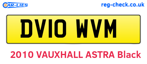 DV10WVM are the vehicle registration plates.