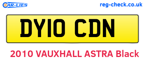 DY10CDN are the vehicle registration plates.