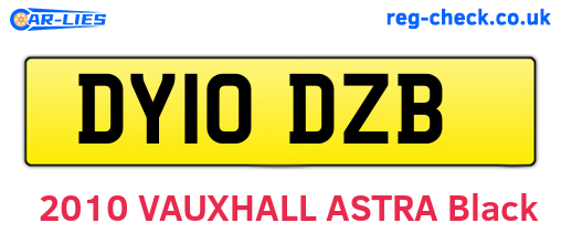 DY10DZB are the vehicle registration plates.