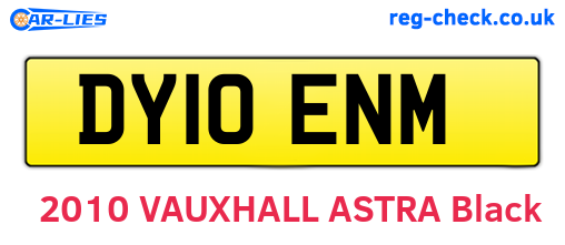 DY10ENM are the vehicle registration plates.