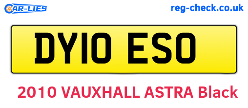 DY10ESO are the vehicle registration plates.