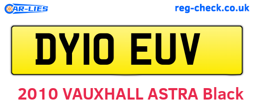 DY10EUV are the vehicle registration plates.
