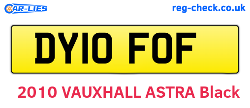 DY10FOF are the vehicle registration plates.