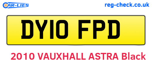 DY10FPD are the vehicle registration plates.