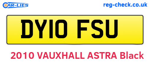 DY10FSU are the vehicle registration plates.