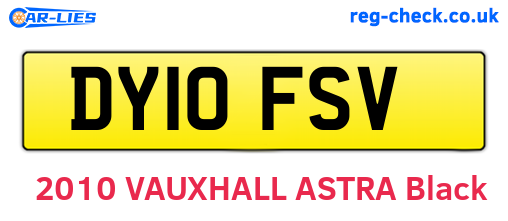 DY10FSV are the vehicle registration plates.