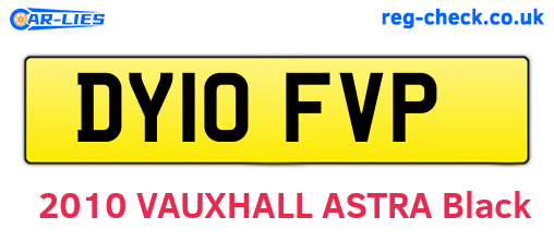 DY10FVP are the vehicle registration plates.