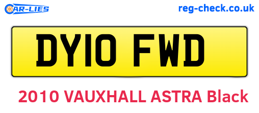DY10FWD are the vehicle registration plates.