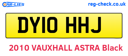 DY10HHJ are the vehicle registration plates.