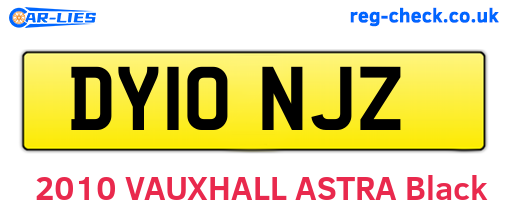 DY10NJZ are the vehicle registration plates.