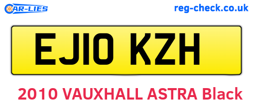 EJ10KZH are the vehicle registration plates.