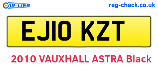 EJ10KZT are the vehicle registration plates.