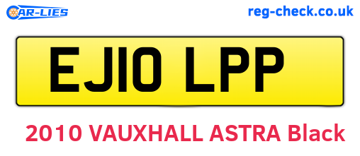 EJ10LPP are the vehicle registration plates.