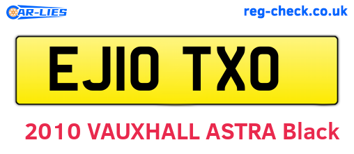 EJ10TXO are the vehicle registration plates.