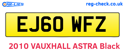 EJ60WFZ are the vehicle registration plates.