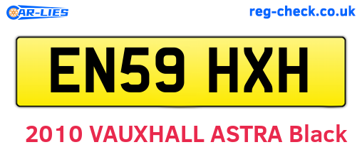 EN59HXH are the vehicle registration plates.