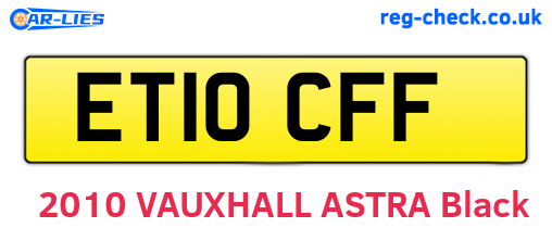 ET10CFF are the vehicle registration plates.