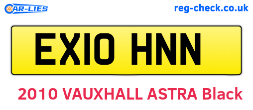 EX10HNN are the vehicle registration plates.