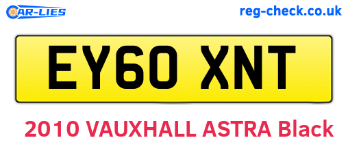 EY60XNT are the vehicle registration plates.