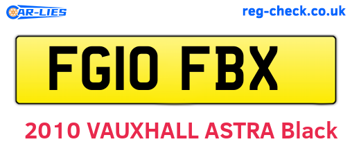FG10FBX are the vehicle registration plates.