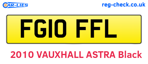 FG10FFL are the vehicle registration plates.