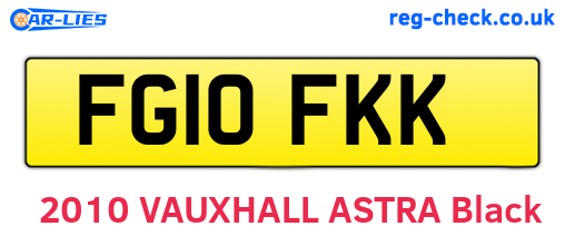 FG10FKK are the vehicle registration plates.