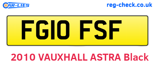 FG10FSF are the vehicle registration plates.