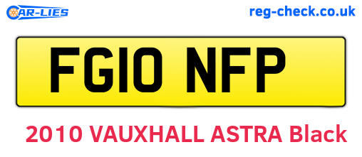FG10NFP are the vehicle registration plates.