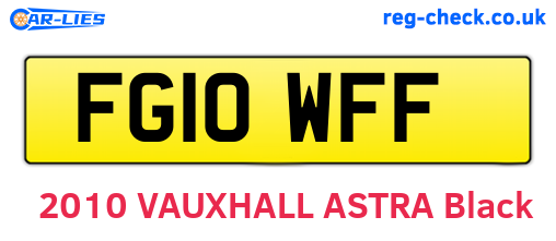 FG10WFF are the vehicle registration plates.