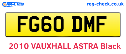 FG60DMF are the vehicle registration plates.
