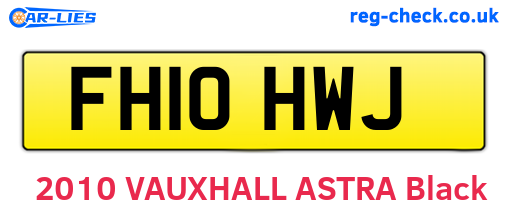 FH10HWJ are the vehicle registration plates.