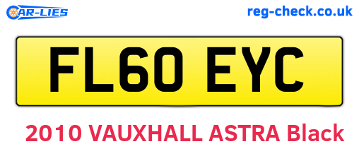 FL60EYC are the vehicle registration plates.