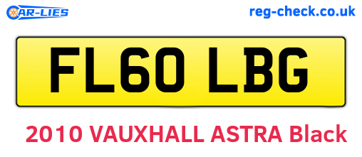 FL60LBG are the vehicle registration plates.
