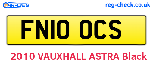 FN10OCS are the vehicle registration plates.