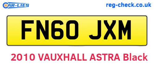 FN60JXM are the vehicle registration plates.